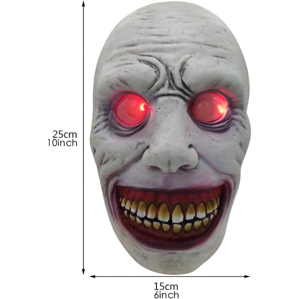 Halloween Mask Halloween Skelett Ansiktsmasker F?r Vuxna Latex Ansiktsmask White (Glowing) 22x18x7cm