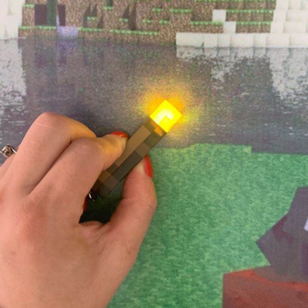 Minecraft Torch nøkkelring