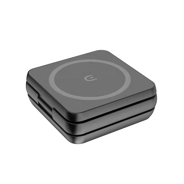 Bærbar 3 i 1 Foldbar Trådløs Oplader Hurtig Opladningsstation Magnetisk Oplader Samsung Watch Hurtig 15w Telefonoplader black General