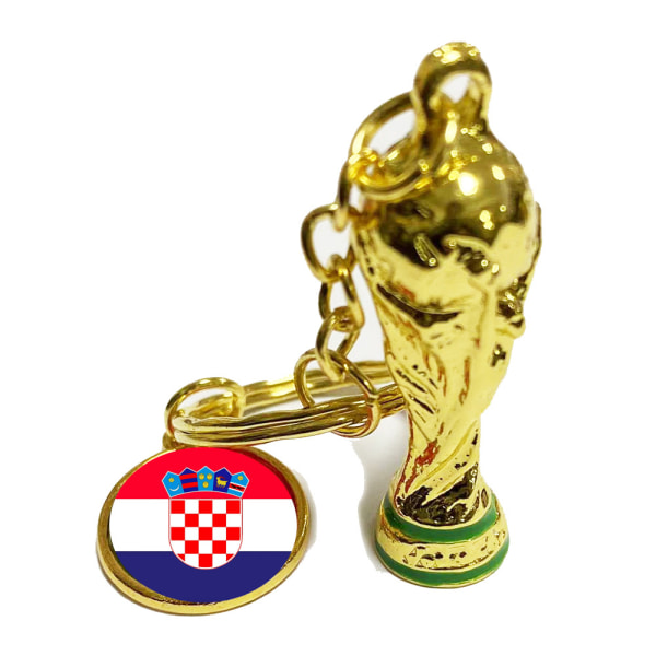 2 st VM Match Nyckelring-Fotboll Nyckelring -Kroatien