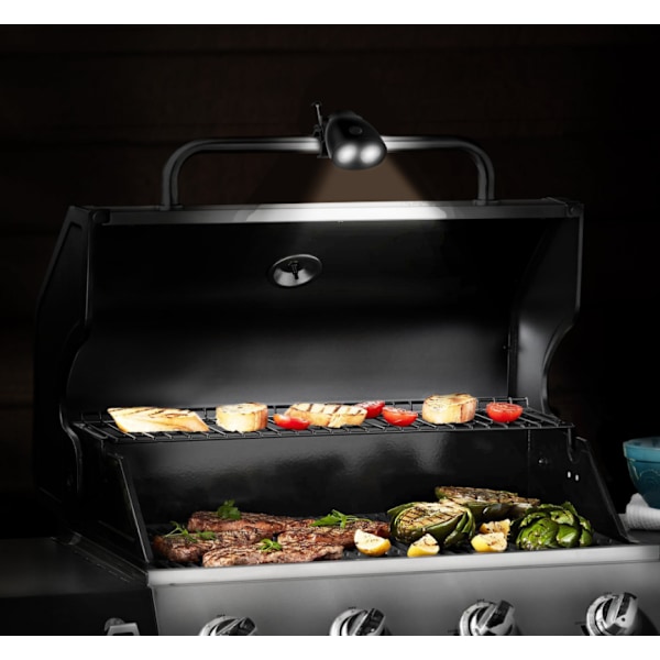 Grill-lys, 10 LED-grill-lys, varmebestandige og vandtætte