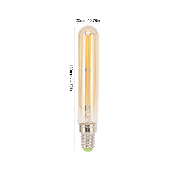 2 st LED-rörlampa 4W E14 2300K Rörformad glödlampa T20x120 220‑240V för belysning