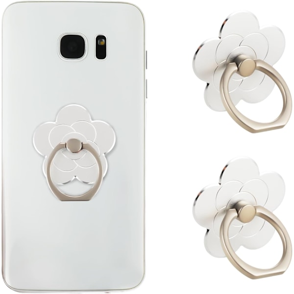 2 st Mobilringhållare Stativ Mobiltelefon Blomma Fingerring Grepp Stativ Metall Universal Kompatibla Tillbehör med Smartphone, Mobiltelefon [HONGDE]