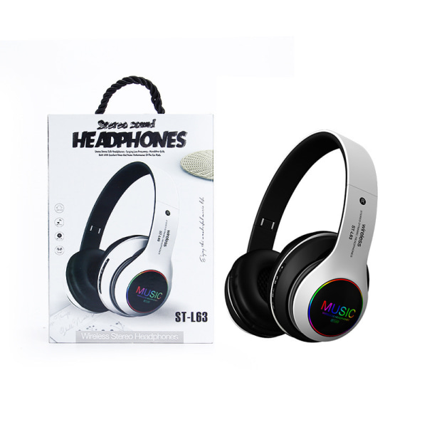 Vikbara trådlösa Bluetooth 5.0 hörlurar Headset Silver