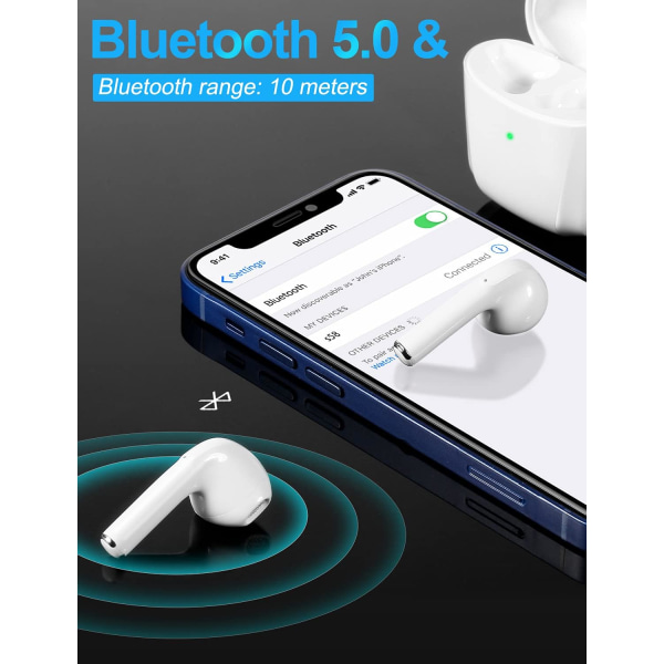 TWS trådløse Bluetooth-hodetelefoner 5.0 støyreduserende Bluetooth-hodetelefoner for musikk