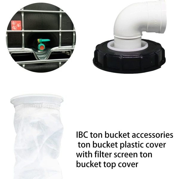 IBC-låsfilter, nylonfilter IBC-tanklås med lås, IBC-tankutlopp