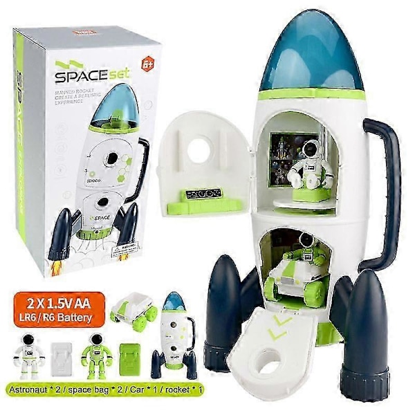 Leksaksraket Rymdraket Leksak Astronaut Rymdskepp Leksak Barn Tidig Utbildning Leksak Födelsedagspresent för Pojkar Flickor E