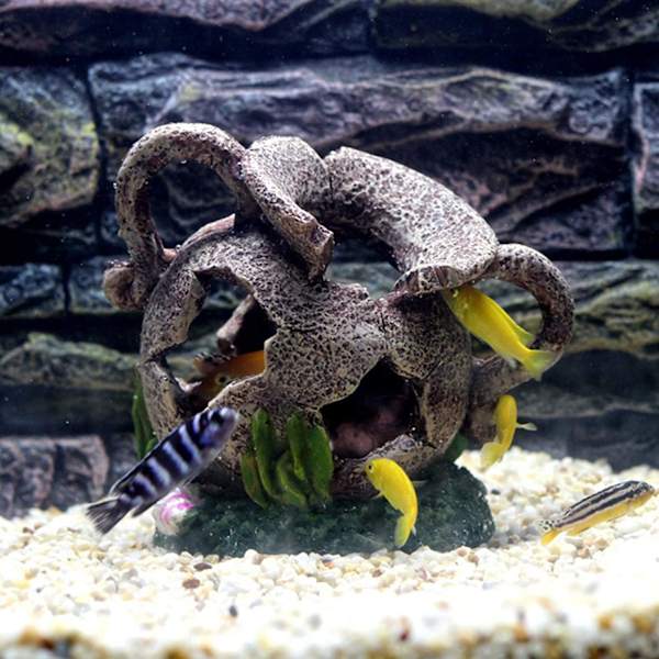Akvarie Resin Brudt Spand DIY Ornament 15 * 11 * 15 Cm