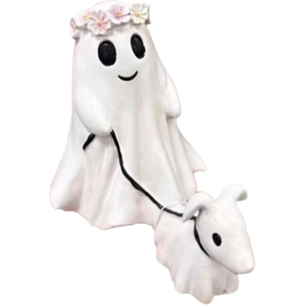 Ghost Walking Dog Statue,Halloween Ghost Dog Statues