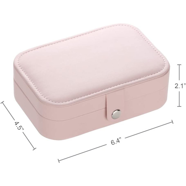 Smyckeskrin, bärbar resesmyckesförvaring (rosa)