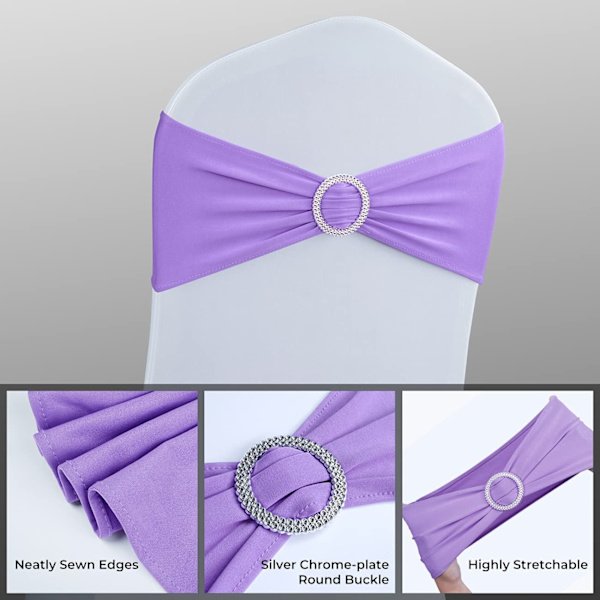 Stolsbälte Bow-10 st Premium Stretch Stolsöverdrag (gräsgrön)