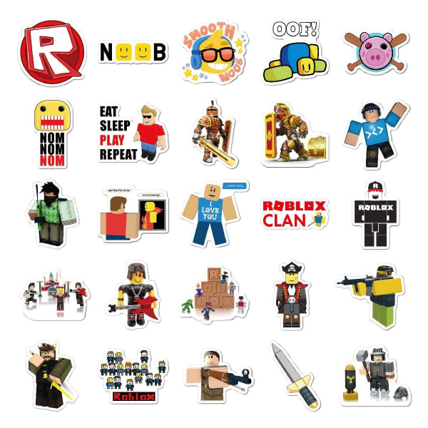 50st Roblox Stickers Vattent?t Laptop Bagage Skate multif?rg