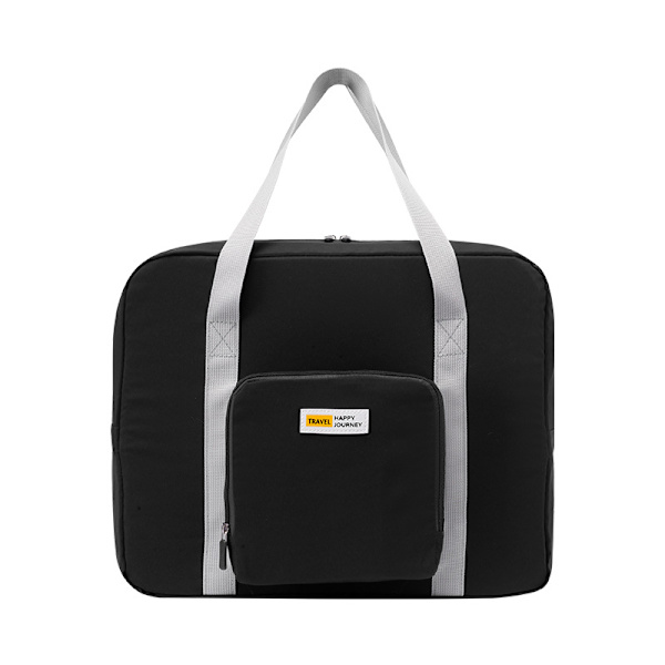 Foldbar rejsetaske, Tote taske, håndbagage (sort)