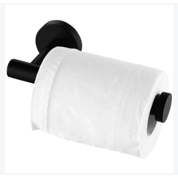 Triomphe vægmonteret toiletpapirholder 304 rustfrit stål toiletpapirholder poleret finish Black