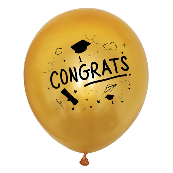50 x 12\" lateksballonger Graduation Bash ballonger Gold