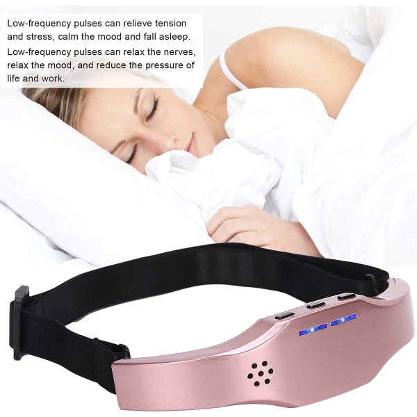 Elektrisk Head Massager Hypnotisk Device Sleep Aid rosa guld