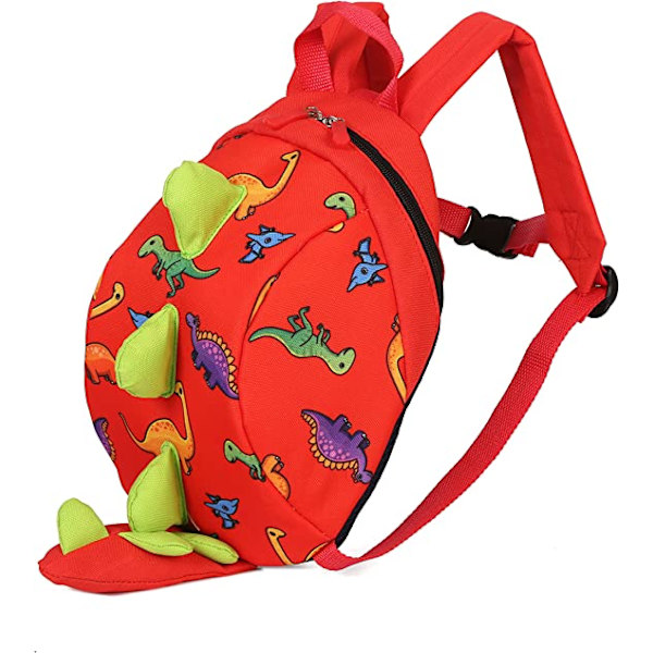 Antiförlorad ryggsäck, dinosauriemönster stil-liten, orange