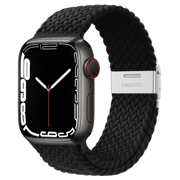 Klockarmband, f?r Apple Watch-armband, fl?tat nylon ferrous