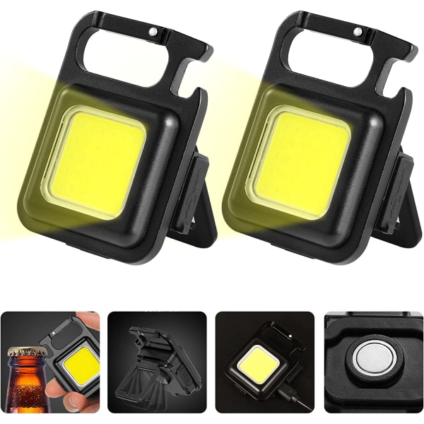 st Mini oppladbar lommelykt, 500 lumen 4 moduser Bærbar liten m