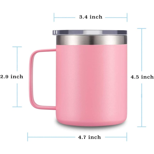 Kaffe krus i rustfrit stål med håndtag