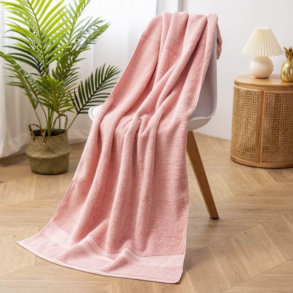 Lyxiga badhanddukar set 3-pack, handduksset 100% bomull - rosa