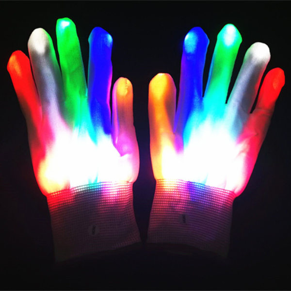 LED-handskar for barn Glödhandskar BlSLINkande ljSLUShandskar Autismleksaker for åldrarna 3-12 Pojkar Flickor Födelsedagar