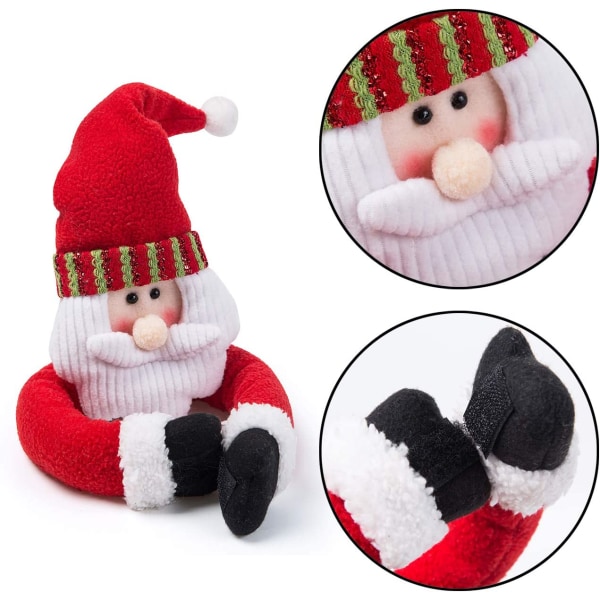 2-pack julgardin spänne tomte snögubbe gardin uppsättning