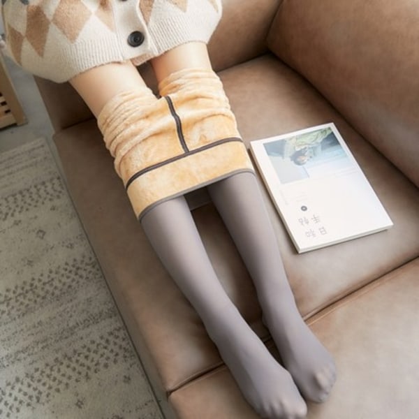 Vinter Varme Leggings Dame Tykke Fleece Leggings 220g