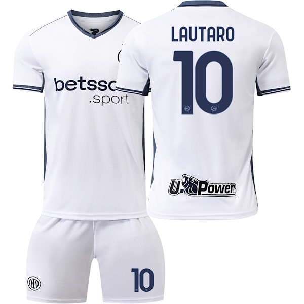 2024-2025 Inter Milan udebane fodbolduniform nr. 9 Thuram børnetrøje herre- og damesæt{HONGDE} Size 9 socks #24