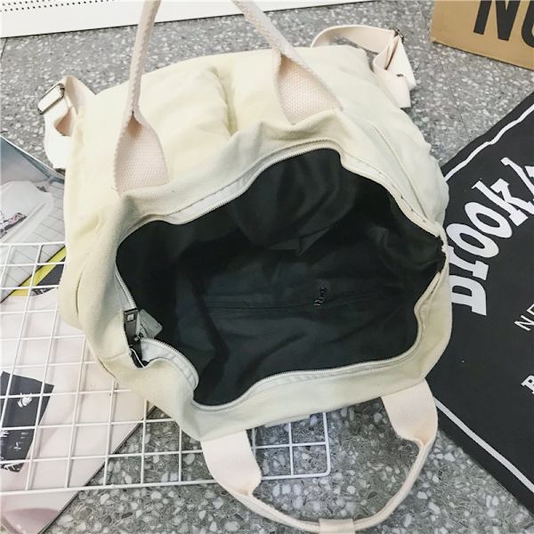 Canvas skolryggsäck för bärbar dator, anteckningsblockspåse, khaki