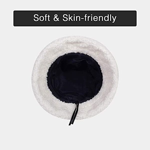 Fluffy Bucket Hat Varm for Voksne Fargerik Pilspiss, Blå