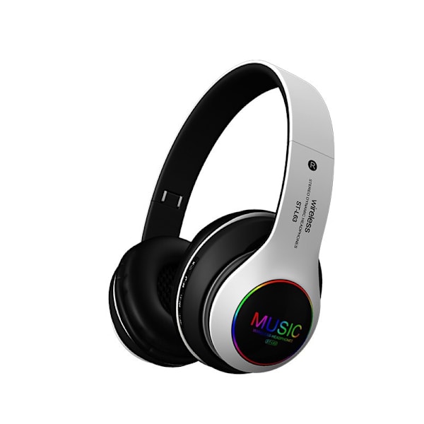 Foldbar trådløs Bluetooth 5.0-hovedtelefon Headset Sølv