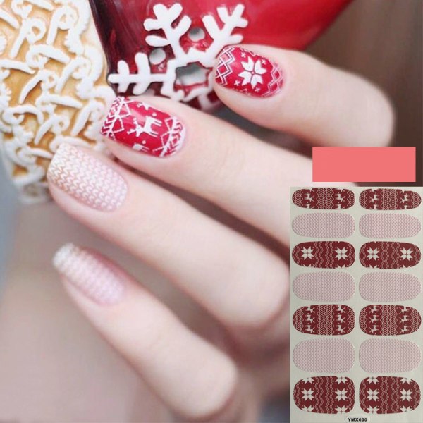 10 juldekorationer Snowflake Nail Art -dekorationer - #9