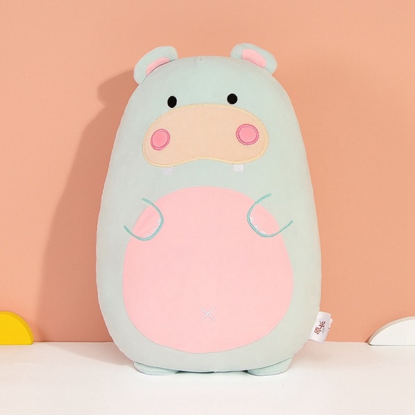 Squishmallows plyschdjur Kawaii mjuk stor kudde flodhäst 60m