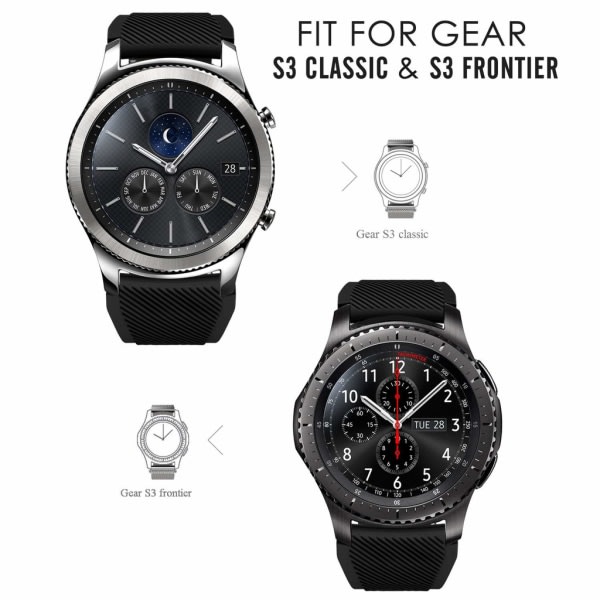 Samsung Gear S3 Frontier/Classic armbånd - svart
