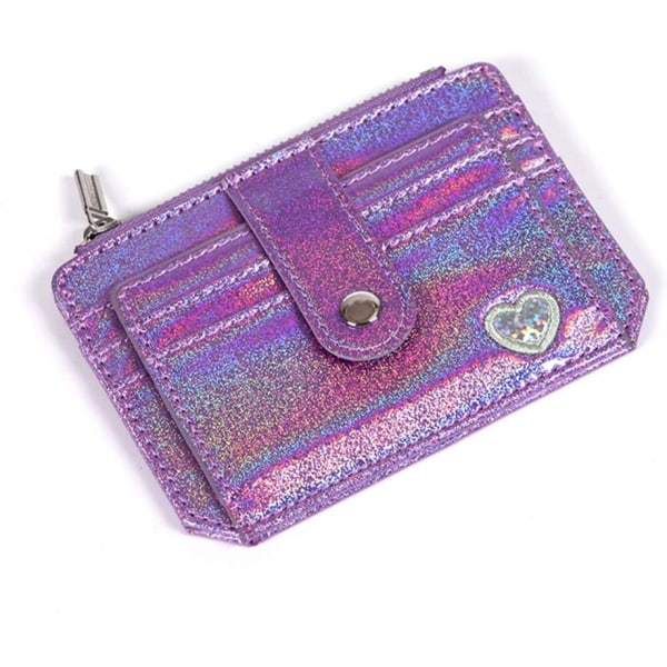 Jente liten lommebok RFID-blokkerende myntveske (lilla)