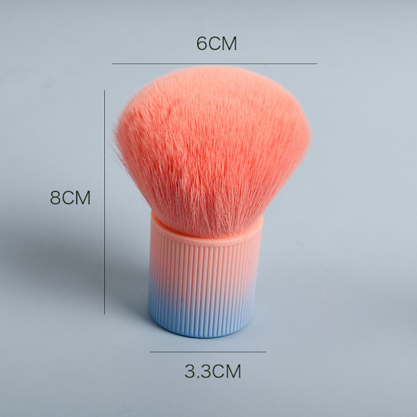 Sminkborste Blush Puderborste Liten resesminkborste med lock för löst puder, kräm eller flytande smink.