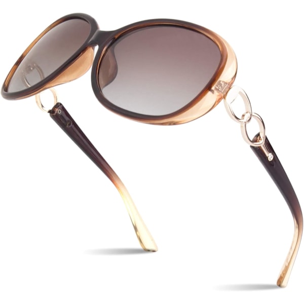 Solbriller Dame Polariserte Oversized Trendy Solbriller Mote Dame Shades S85{HONGDE}