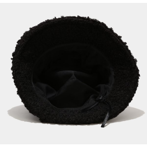 Vinterpelsbøttehatter Vintage Smile Cloche-hatter Varme, Svart
