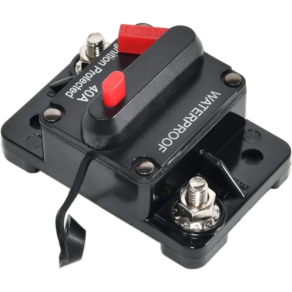 Strømbryter Vanntett bilstereo innebygd strømbryter DC 12V-48V (40A)