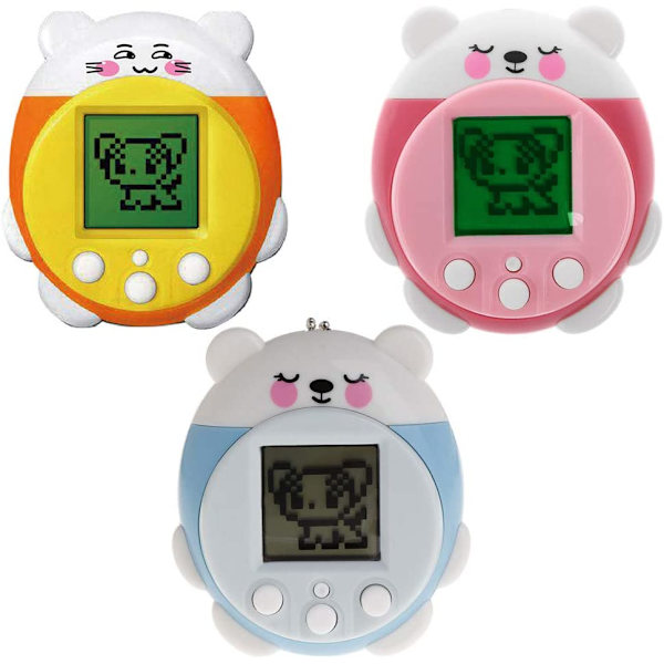 Mini elektroniset lemmikkieläinten lelut 2 in One Virtual Cyber Pet Toy-blue