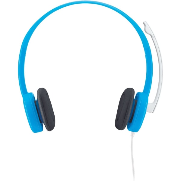 Stereo-øretelefoner med anti-interferens roterende mikrofon blå