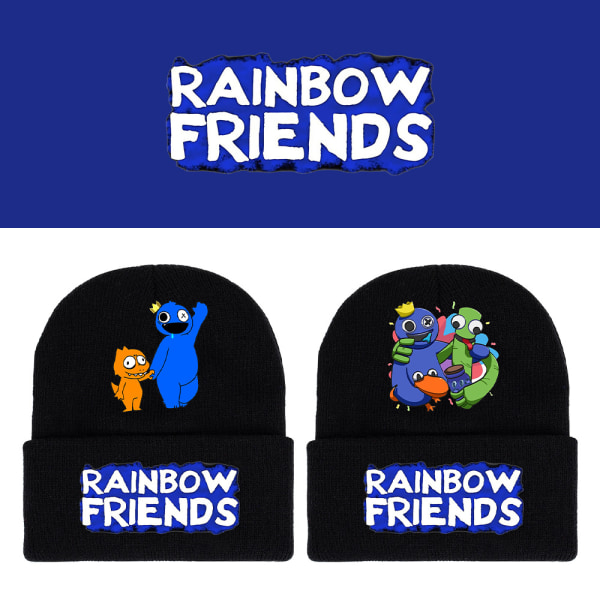 Roblox Rainbow Friends Knit Hat Kylmä talvi lämmin hattu ja peli