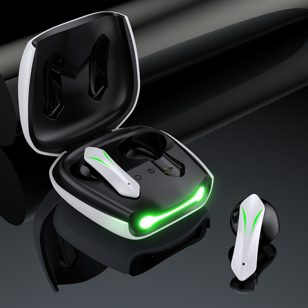 Langaton binauralinen TWS-peli Bluetooth-kuuloke - matala latenssi valkoinenB