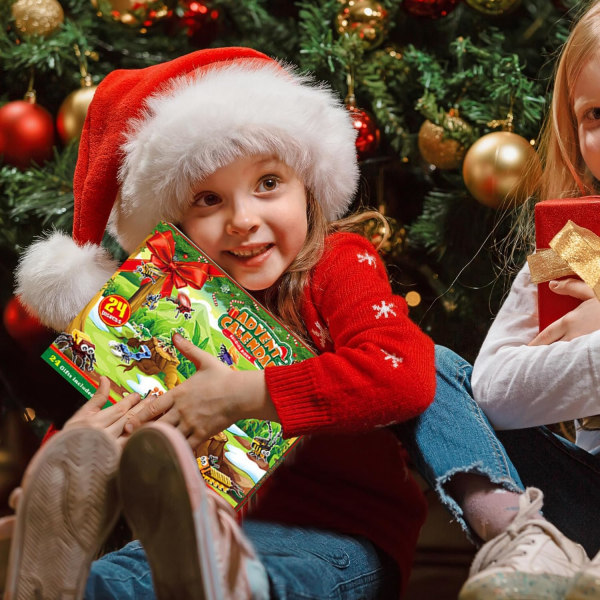 Jul adventskalender 2023 for barn, 24 pakke insekt byggeklosser leker jule nedtellingskalender bedårende dekorative Stil2