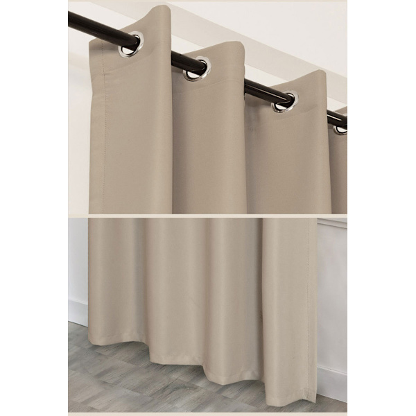Valkoinen tammi beige vedenpitävä pimennysverho, reikä, 1m*2.7m (L*K)