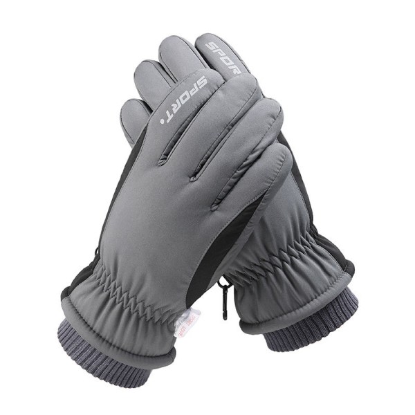 Winter Ski Snow Handskar, varma händer, grått och svart 9354 | Fyndiq