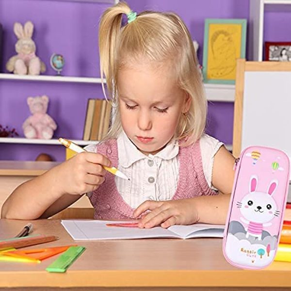 Penalhus, 3D pennal Etui Stasjonær boks - rosa kanin