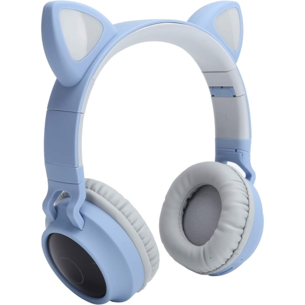 Langattomat Bluetooth5.0 Cat Ear -kuulokkeet mikrofonilla sinisellä