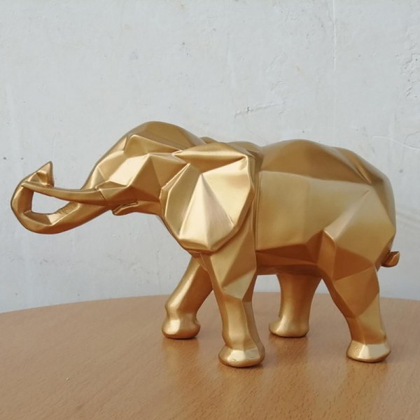 Elefant - dekorativ figur, skulptur gold